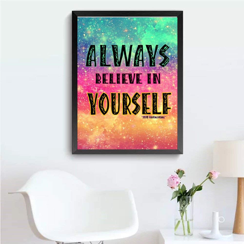 English Saying - Full Square Drill Diamond Painting 30*40CM