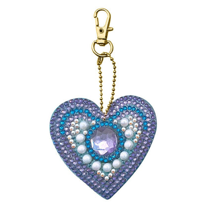 5pcs DIY Full Special Shaped Love Heart Diamond Painting Keychain Pendant