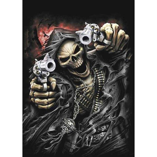 Fierce Skull - Full Round Drill Diamond Painting 40*30CM