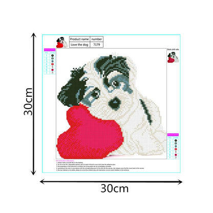 Dog - Full Round Drill Diamond Painting 30*30CM