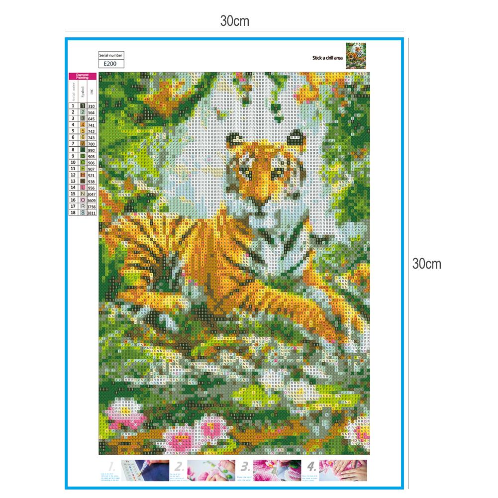 Forest Tiger - Full Round Drill Diamond Painting 40*30 CM