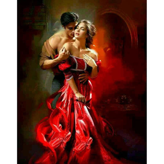 Dancing Lovers - Full Round Drill Diamond Painting 30*25CM