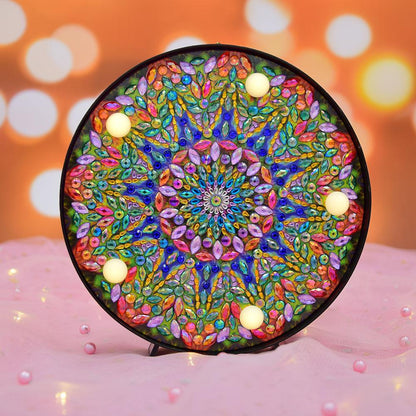 DIY LED Diamond Painting Full Special Shaped Drill Mandala Embroidery Light