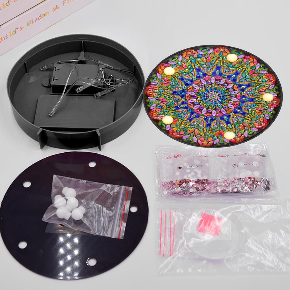 DIY LED Diamond Painting Full Special Shaped Drill Mandala Embroidery Light