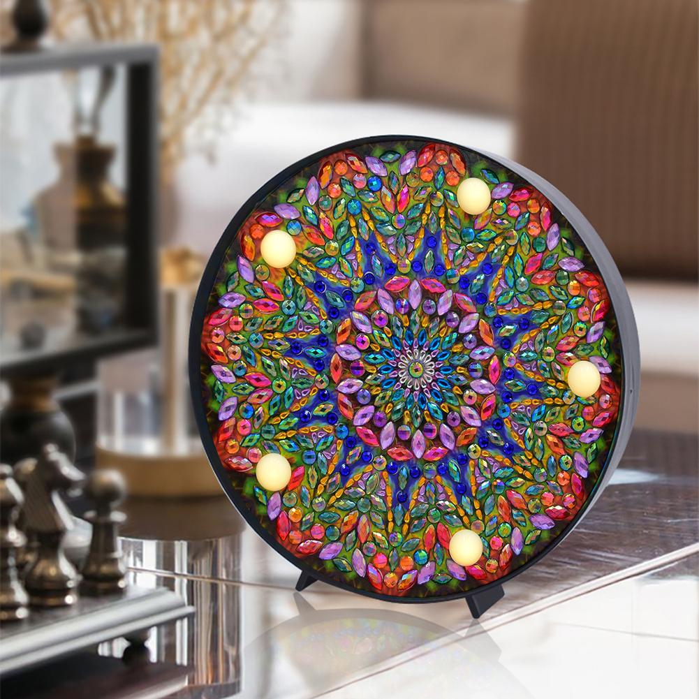 DIY LED Diamond Painting Full Special Shaped Drill Mandala Embroidery Light