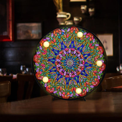 DIY LED Diamond Painting Full Special Shaped Drill Mandala Embroidery Light