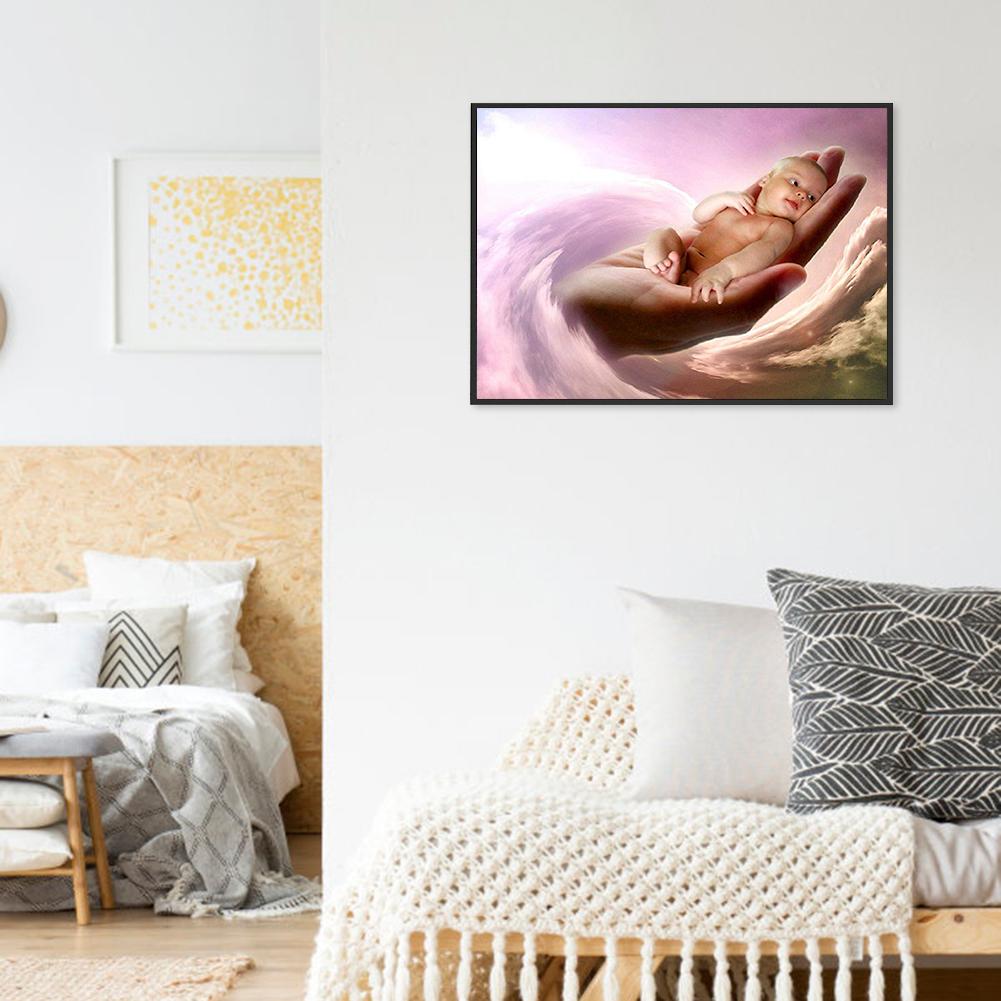 Mom Kids - Full Round Drill Diamond Painting 40*30CM