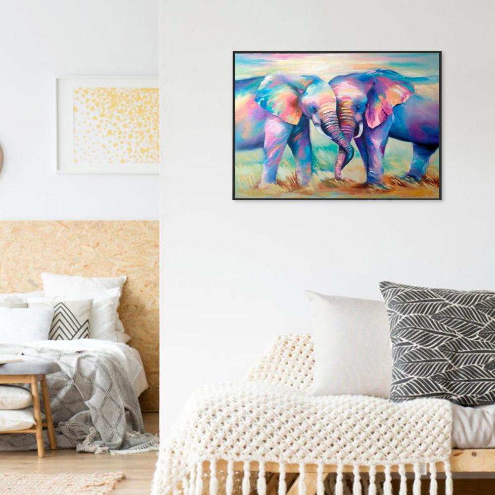 Elephant - Full Round Drill Diamond Painting 40*30CM