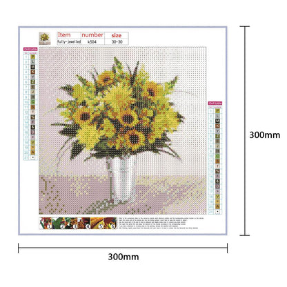 Vase - Full Round Drill Diamond Painting 30*30CM