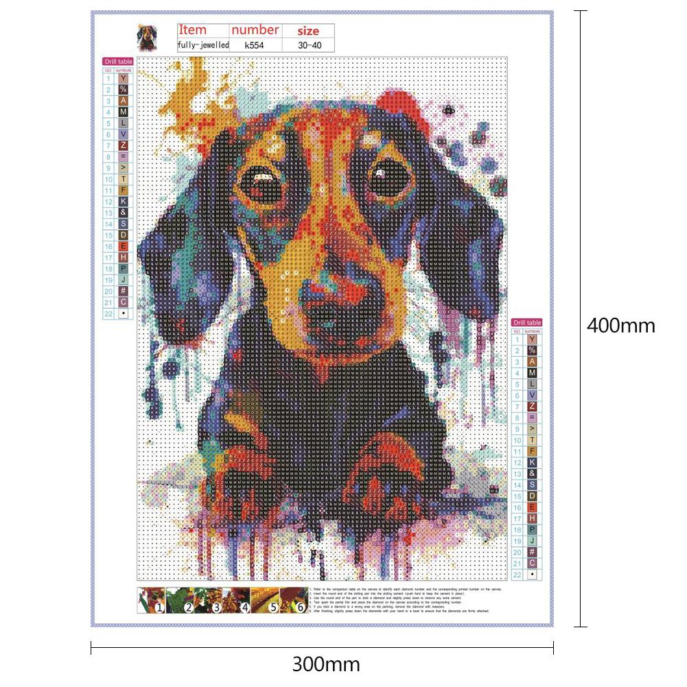 Dog - Full Round Drill Diamond Painting 30*40CM