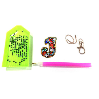 DIY Key Chain Diamond Painting Letters Women Girl Bag Keyring Pendant Gift