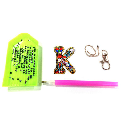 DIY Key Chain Diamond Painting Letters Women Girl Bag Keyring Pendant Gift