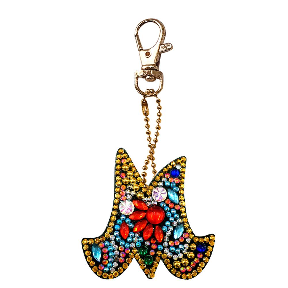 DIY Key Chain Diamond Painting Letters Women Bag Keyring Pendant Gift (M)