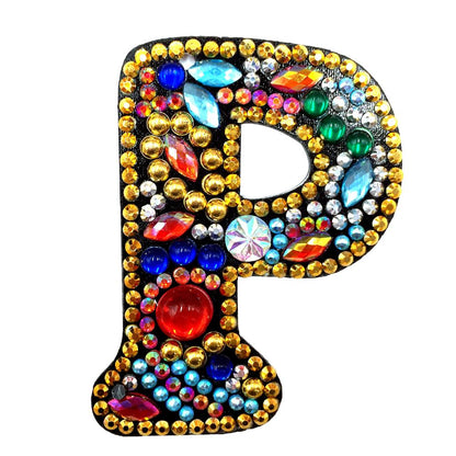 DIY Key Chain Diamond Painting Letters Women Bag Keyring Pendant Gift (P)