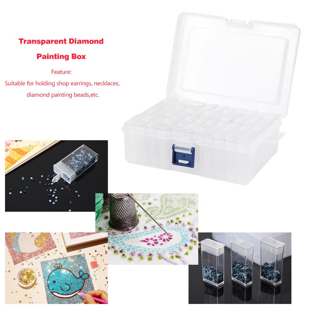 Transparent Diamond Painting Box Container for Jewelry Nail Art Accessorie