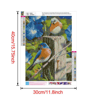 Bird - Full Round Drill Diamond Painting 40*30CM