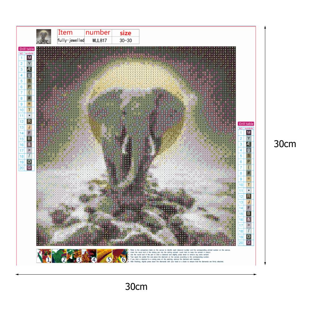 Elephant - Full Round Drill Diamond Painting 30*30CM