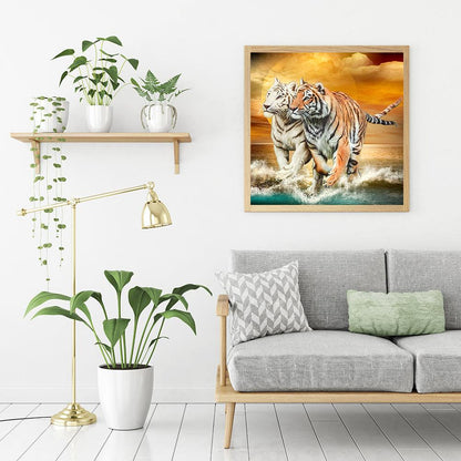 Tiger - Full Round Drill Diamond Painting 30*30CM