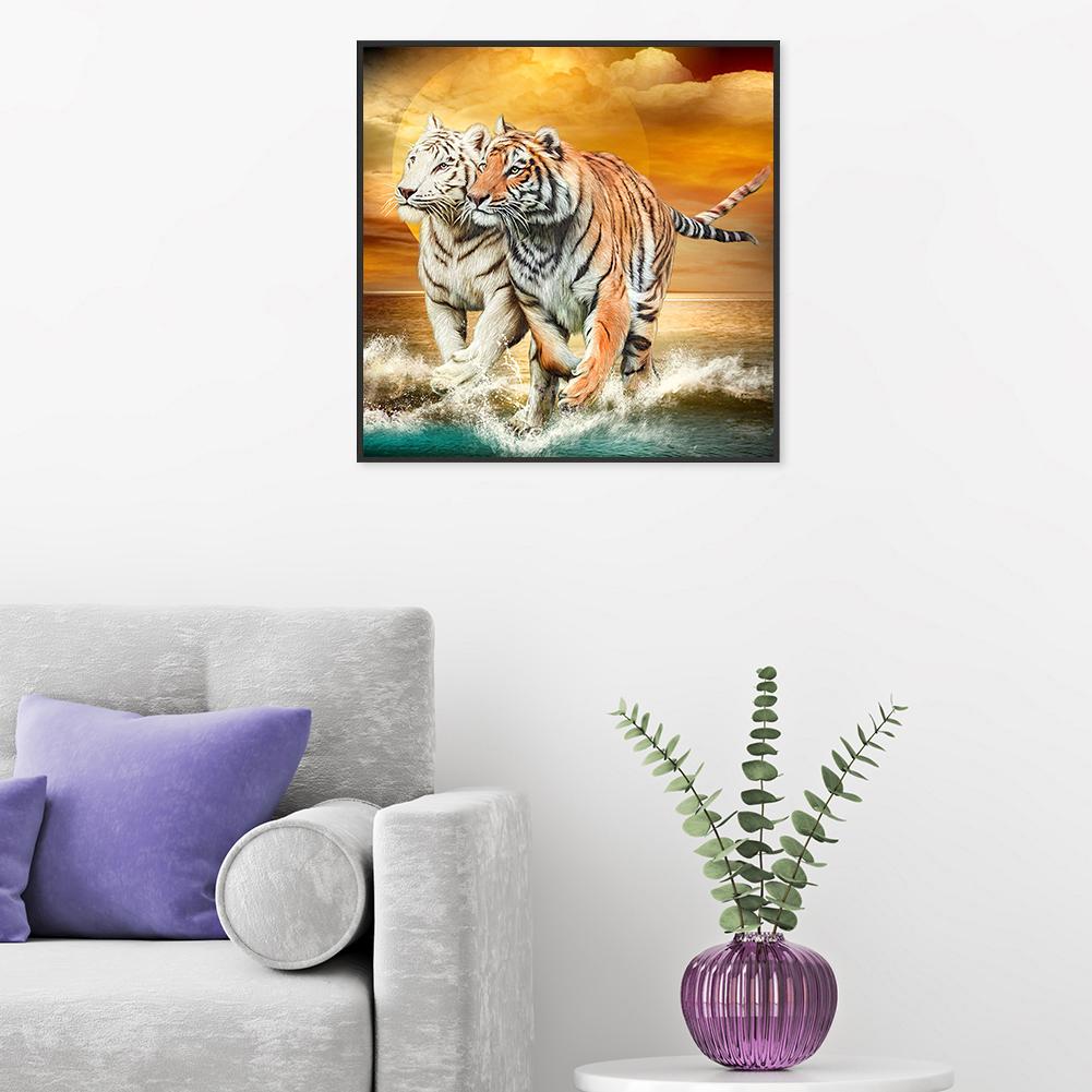 Tiger - Full Round Drill Diamond Painting 30*30CM