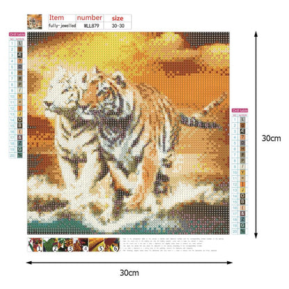 Tiger - Full Round Drill Diamond Painting 30*30CM