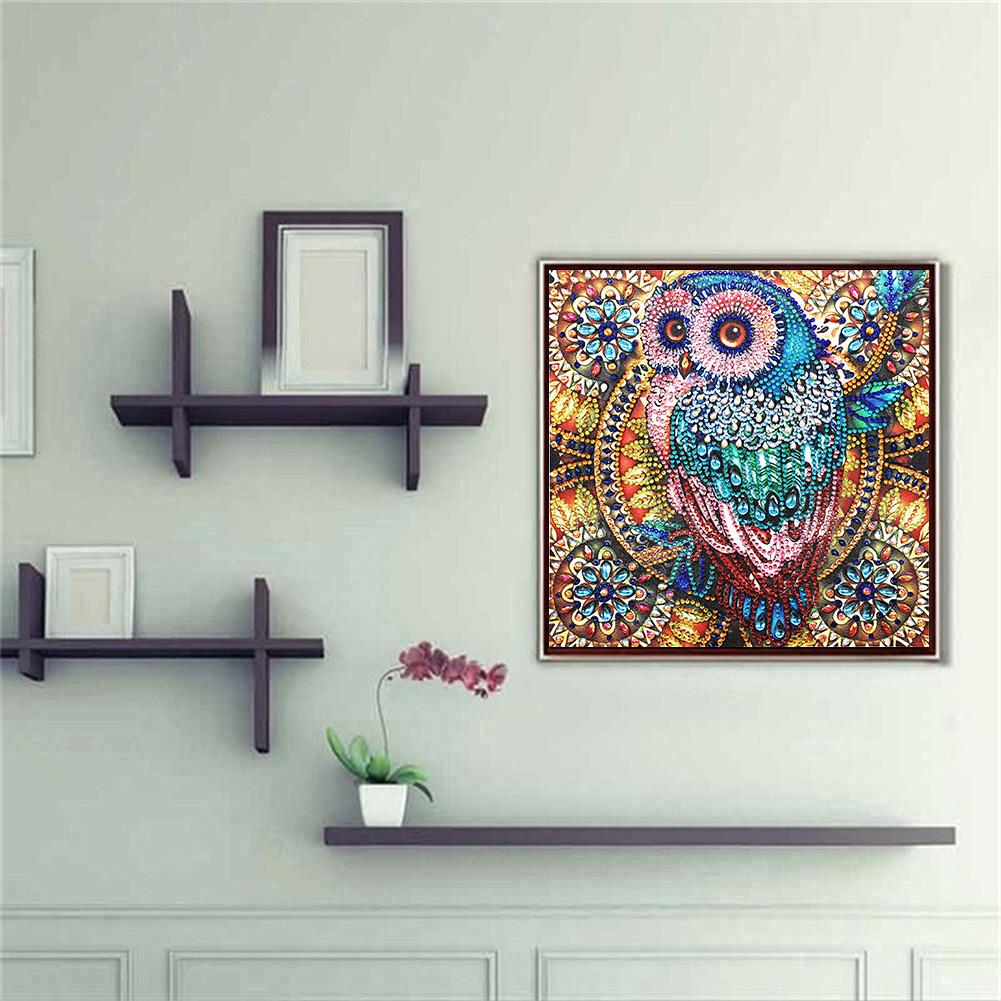 Owl - Special Shaped Drill Diamond Painting 30*30CM