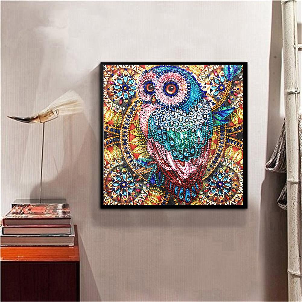 Owl - Special Shaped Drill Diamond Painting 30*30CM