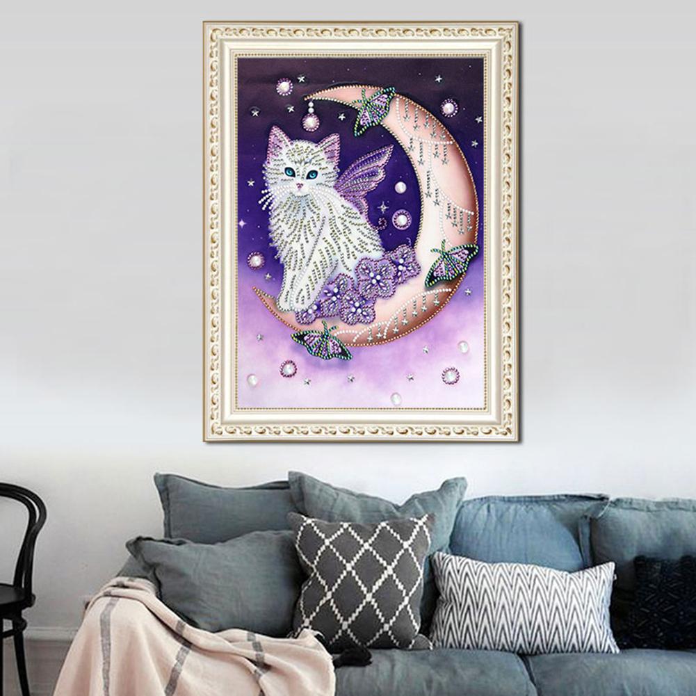 Cat - Special Shaped Drill Diamond Painting 30*40CM