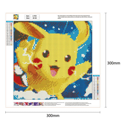 Pikachu - Full Round Drill Diamond Painting 30*30CM