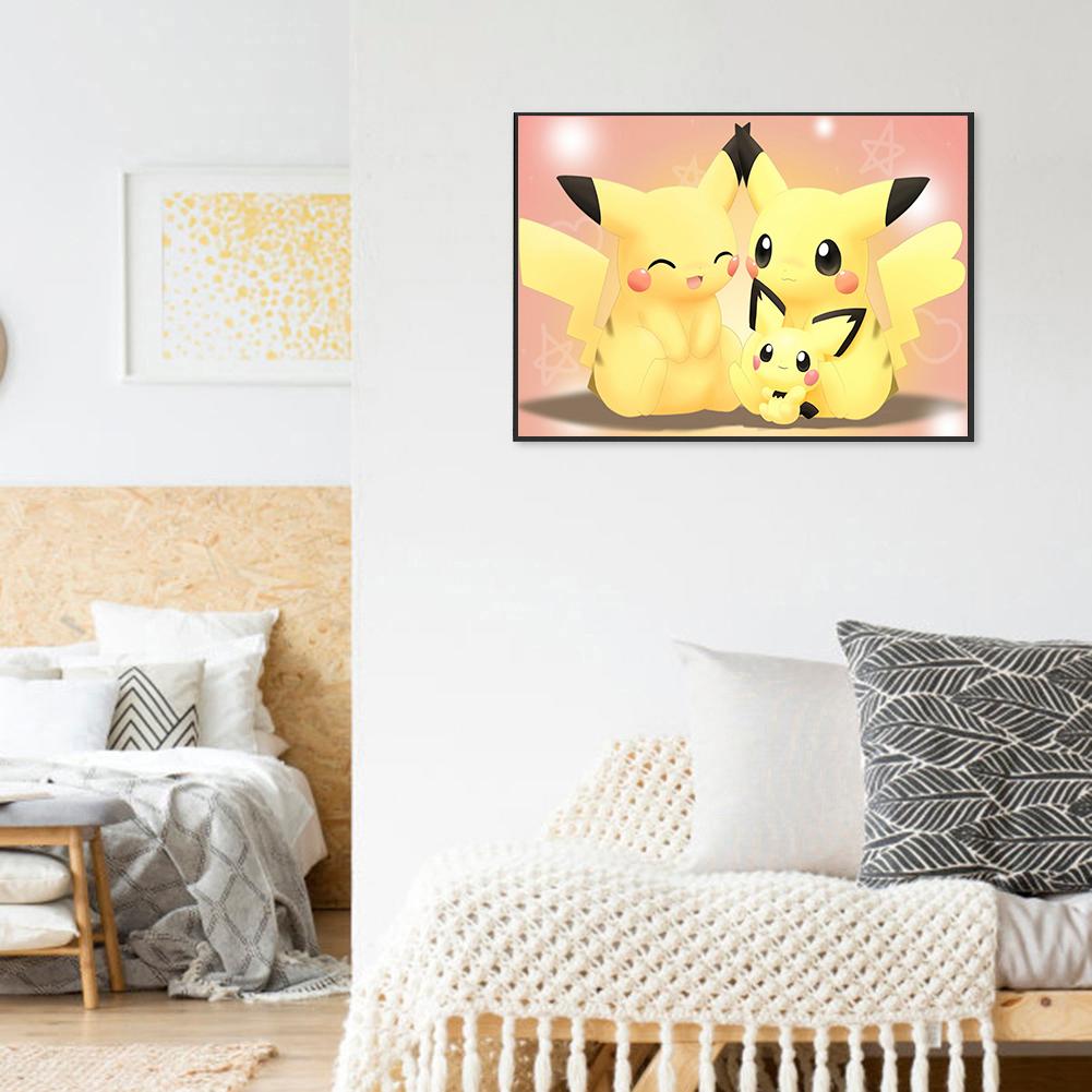 Pikachu - Full Round Drill Diamond Painting 30*40CM