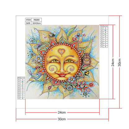 Sun - Full Round Drill Diamond Painting 30*30CM