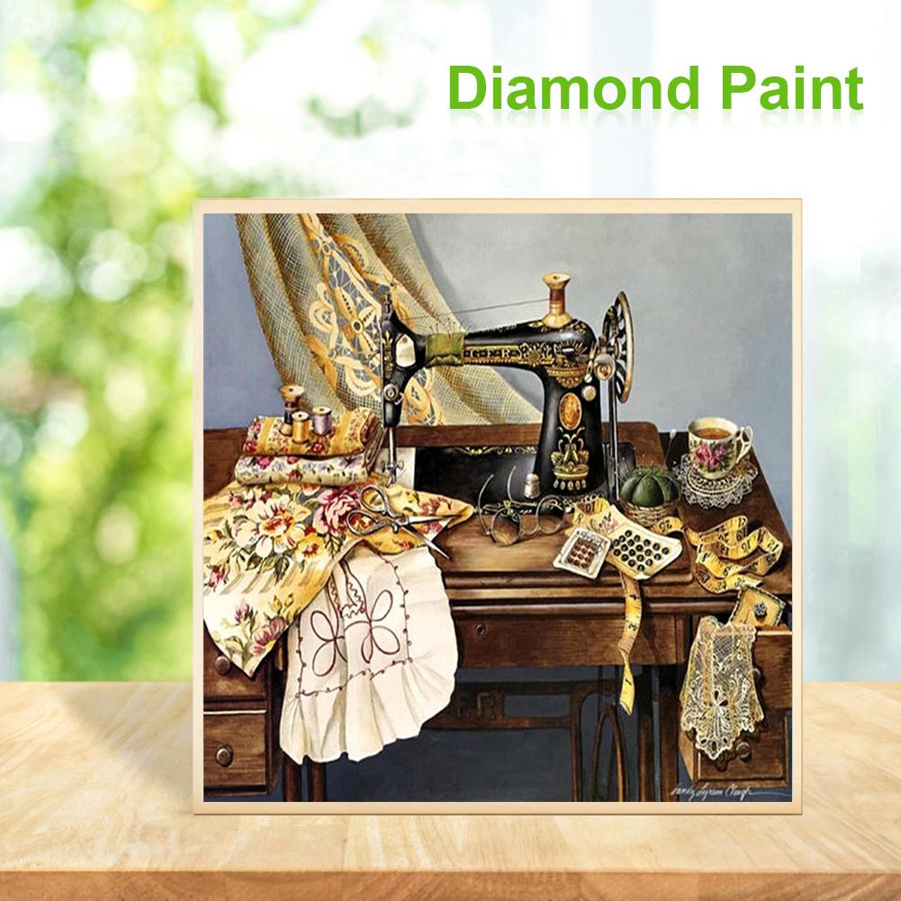 Sewing Machine - Full Round Drill Diamond Painting 30*30CM