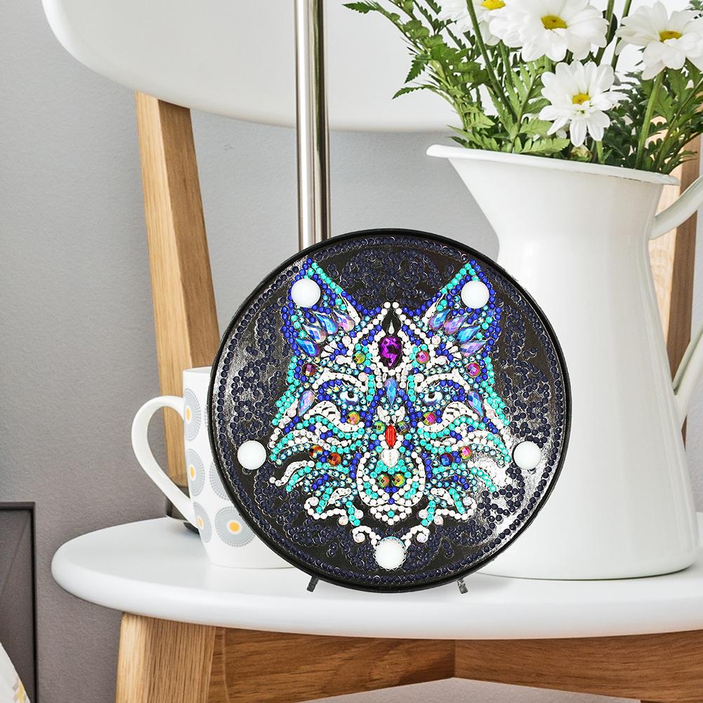 DIY Full Drill Diamond Painting Animal LED Night Lamp Embroidery Home Decor