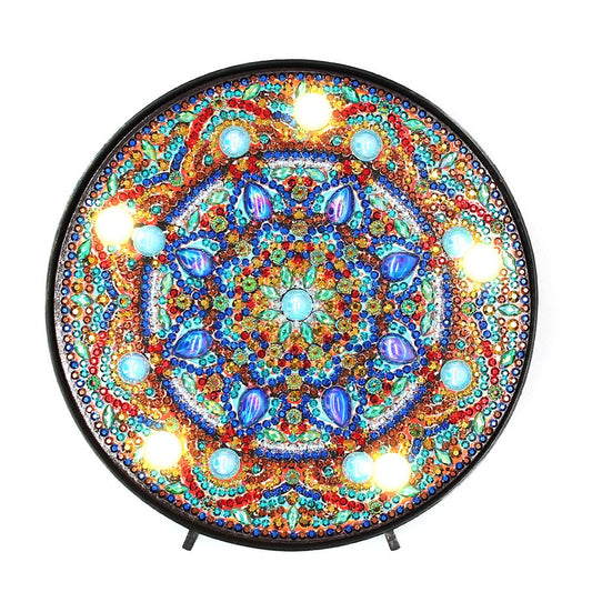 DIY LED Diamond Painting Mandala Full Drill Special Shaped Light Home Decor