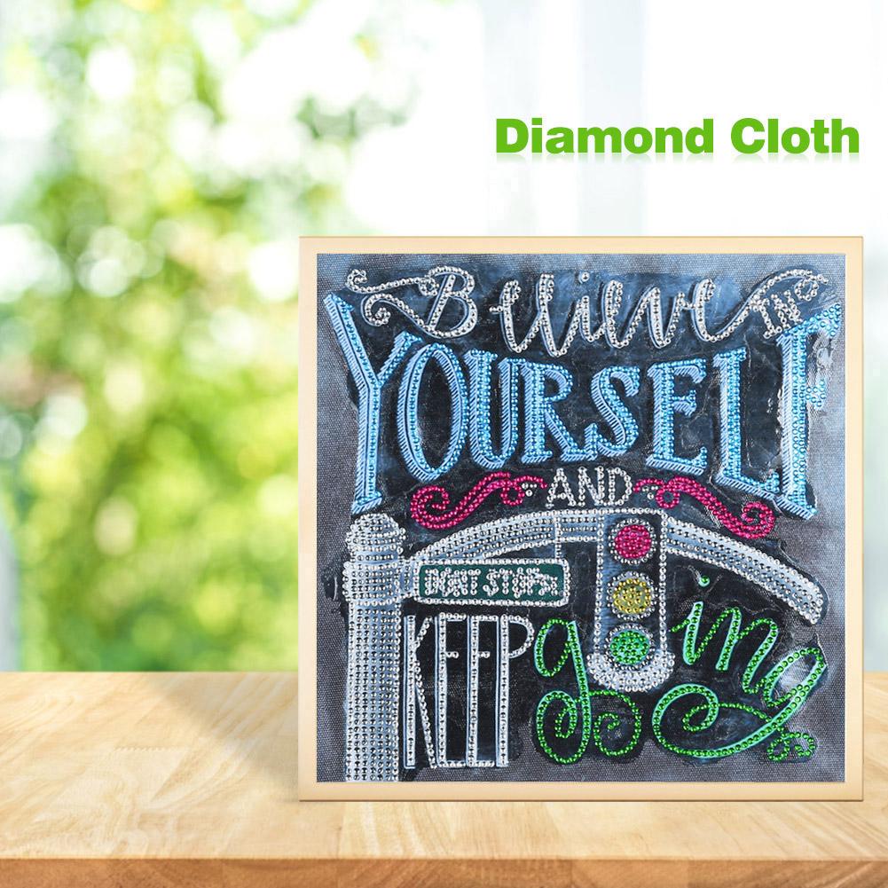 English - Special Shaped Drill Diamond Painting 30*25CM