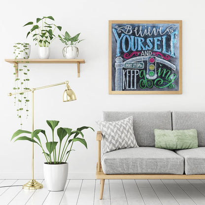 English - Special Shaped Drill Diamond Painting 30*25CM