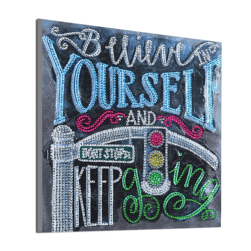 English - Special Shaped Drill Diamond Painting 30*25CM