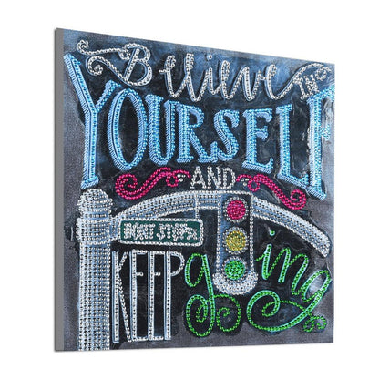 English - Special Shaped Drill Diamond Painting 30*25CM