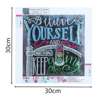 English - Special Shaped Drill Diamond Painting 30*25CM