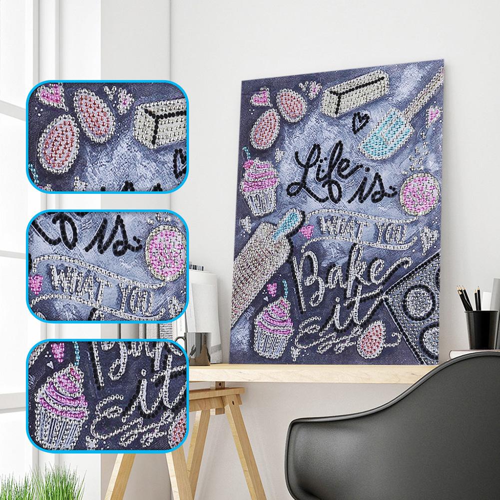 English - Special Shaped Drill Diamond Painting 30*25CM