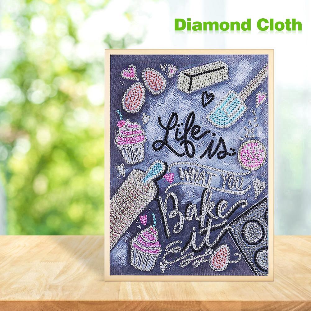 English - Special Shaped Drill Diamond Painting 30*25CM