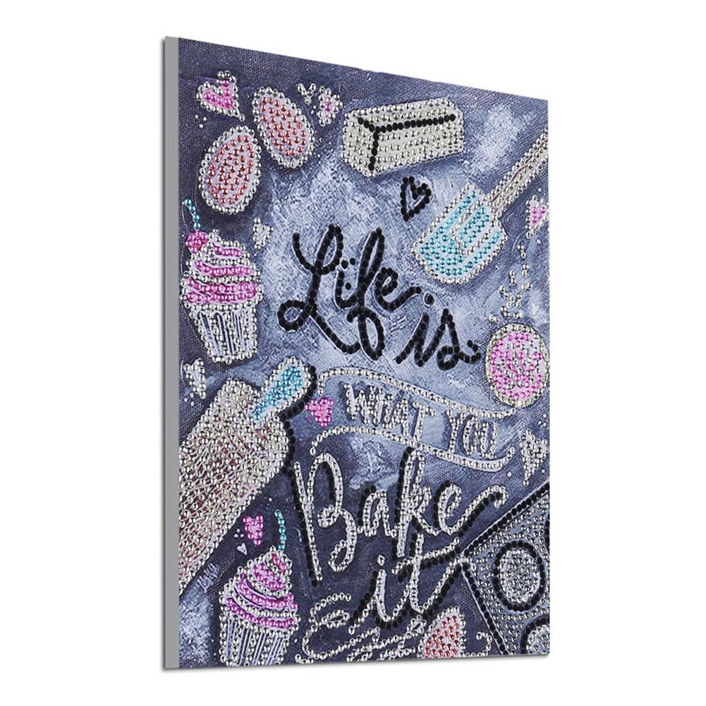 English - Special Shaped Drill Diamond Painting 30*25CM