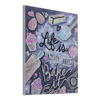 English - Special Shaped Drill Diamond Painting 30*25CM