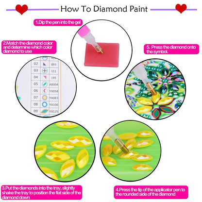 English - Special Shaped Drill Diamond Painting 30*25CM