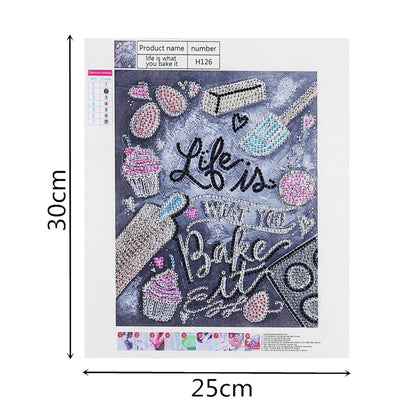 English - Special Shaped Drill Diamond Painting 30*25CM