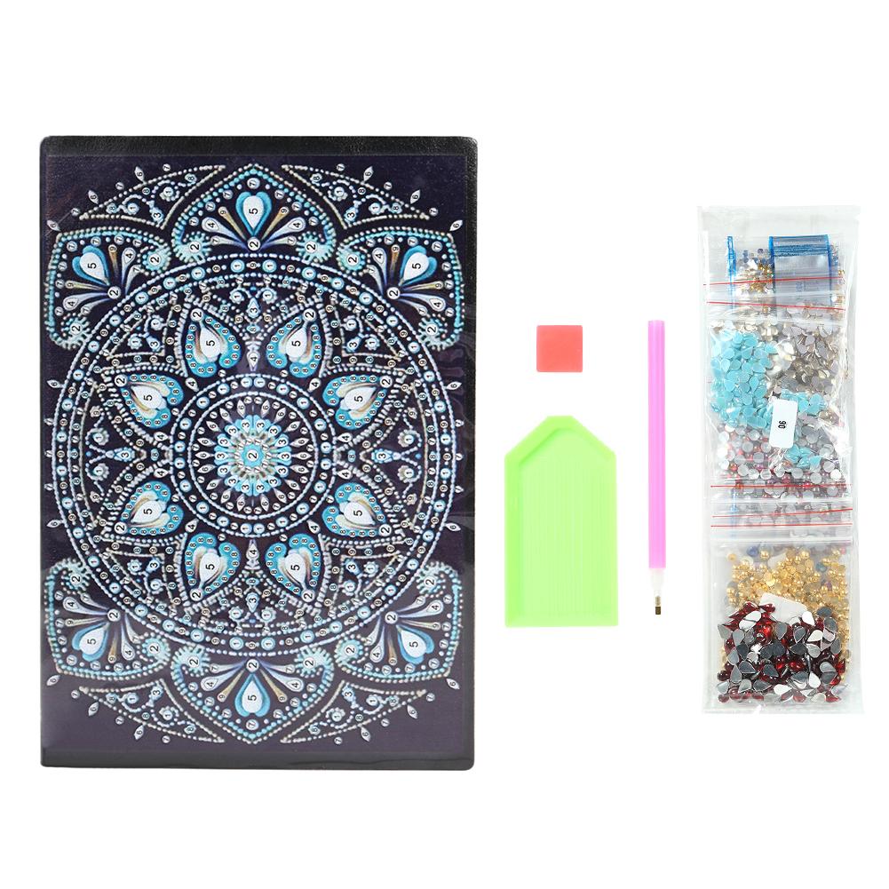 DIY Mandala Special Shaped Diamond Painting 60 Pages Students A5 Notebook