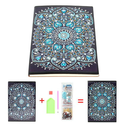 DIY Mandala Special Shaped Diamond Painting 60 Pages Students A5 Notebook