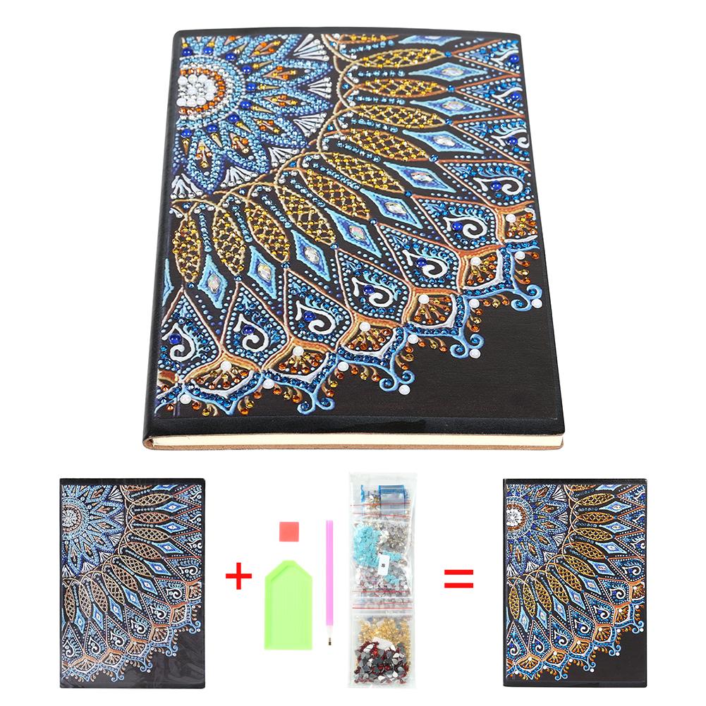 DIY Mandala Special Shaped Diamond Painting 60 Sheets Students A5 Notebook