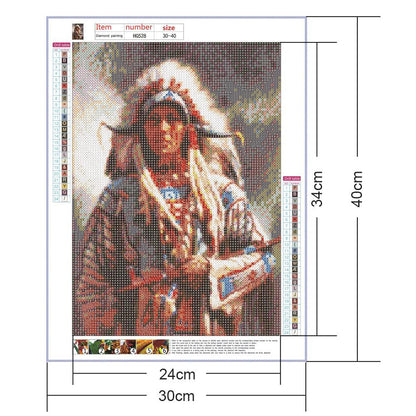 Indian - Full Round Drill Diamond Painting 30*40CM