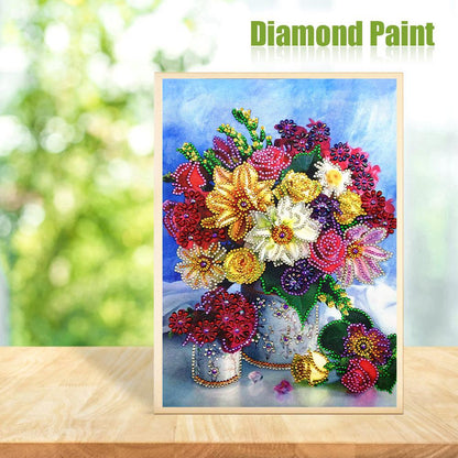 Flower - Special Shaped Drill Diamond Painting 30*40CM