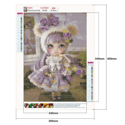 Doll - Full Round Drill Diamond Painting 30*40CM